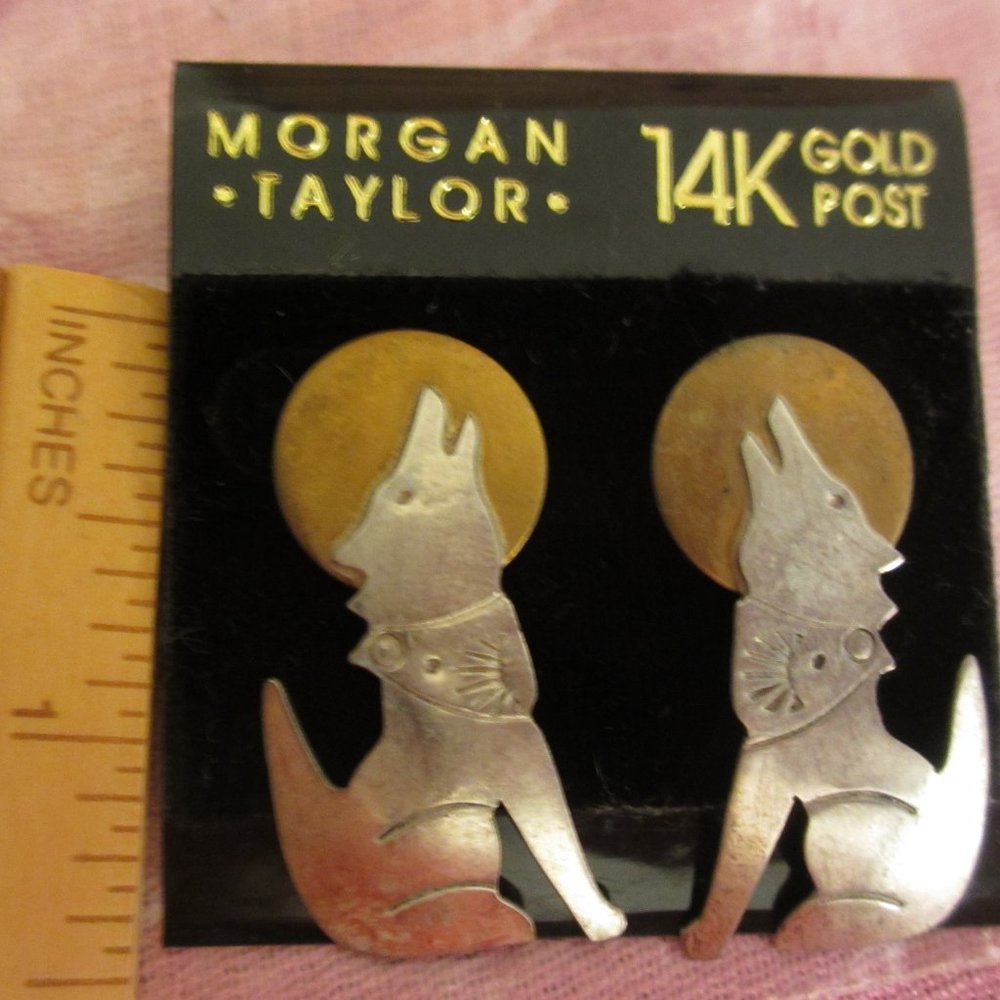 Morgan Taylor Coyote & Moon pierced earrings (New)